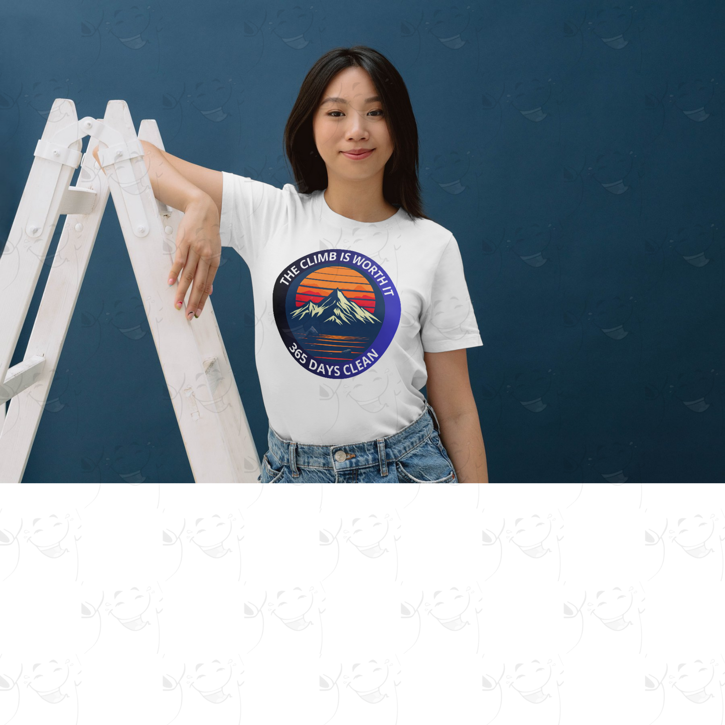 The Climb Is Worth It – Sobriety Milestone T-Shirt (Custom Dates)
