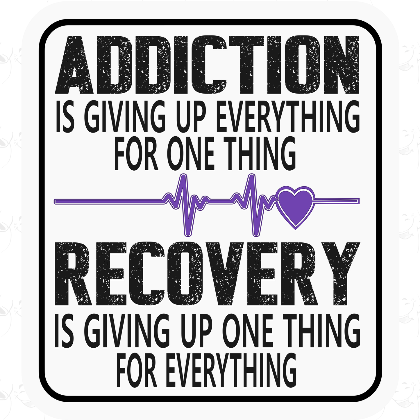 Addiction vs Recovery – Inspirational Sobriety Quote T-Shirt