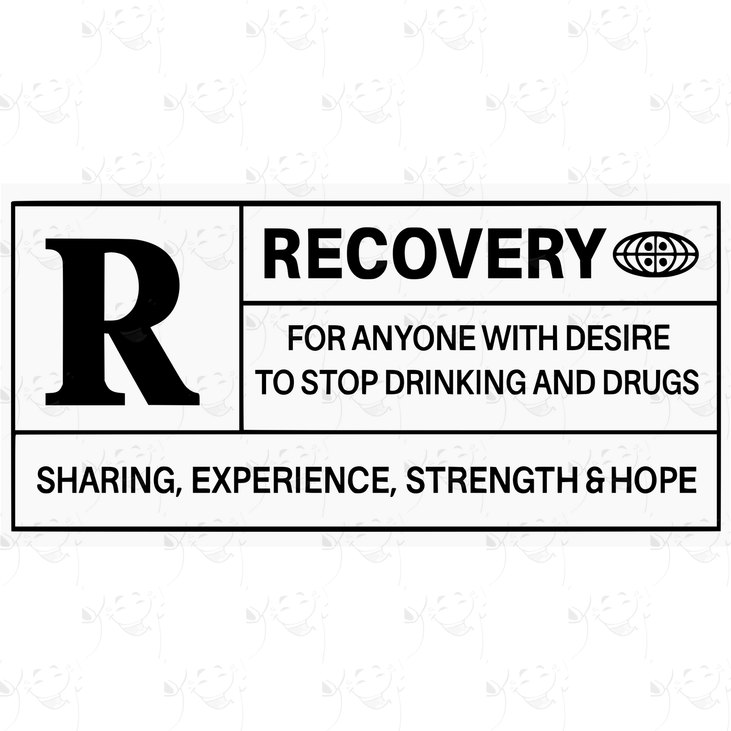 Rated R for Recovery – Sobriety Awareness T-Shirt