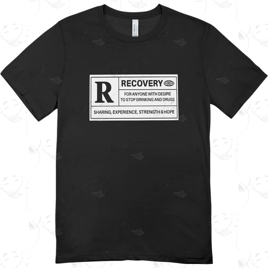 Rated R for Recovery – Sobriety Awareness T-Shirt
