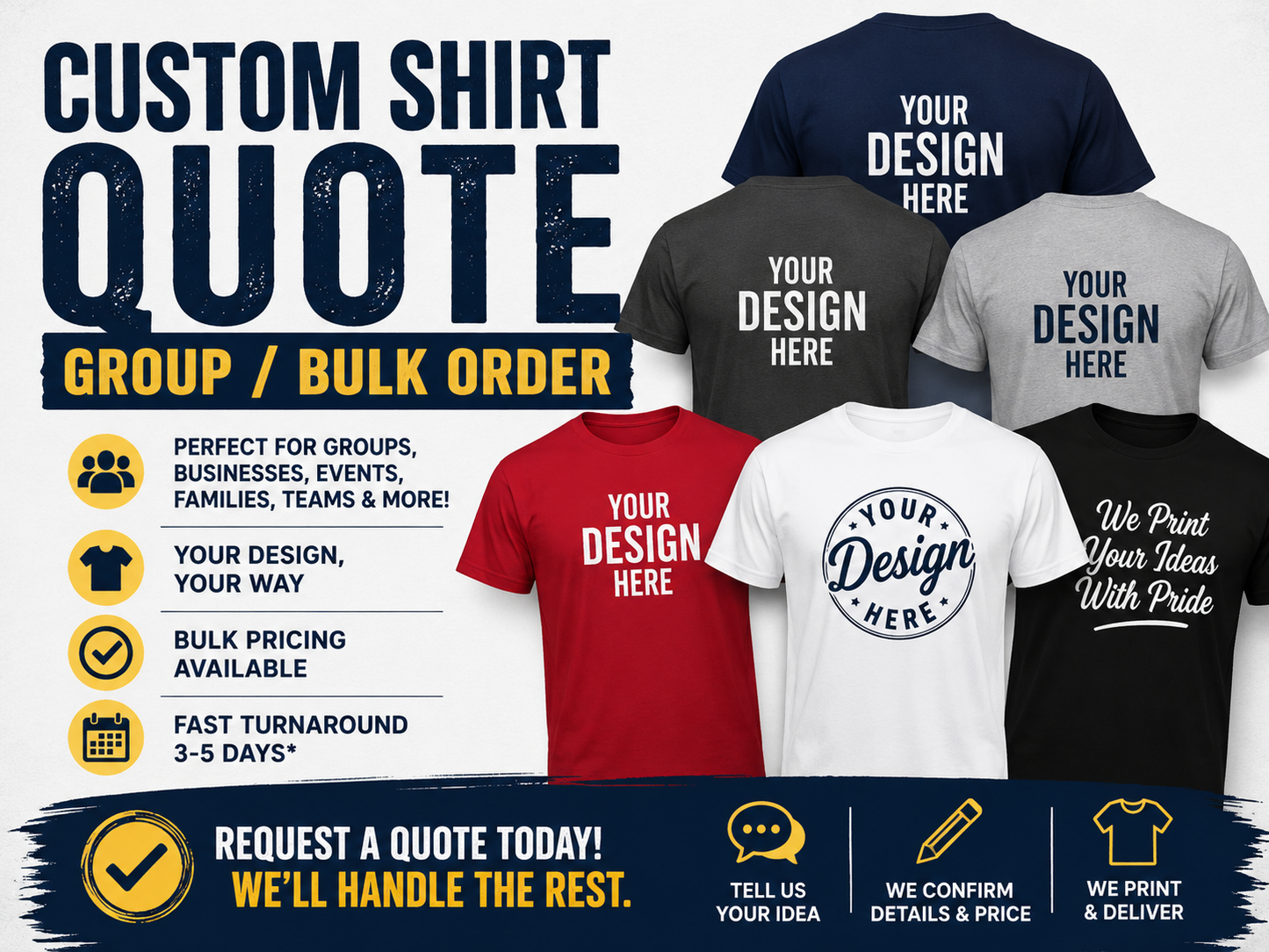 Custom Shirt Quote - Group / Bulk Order