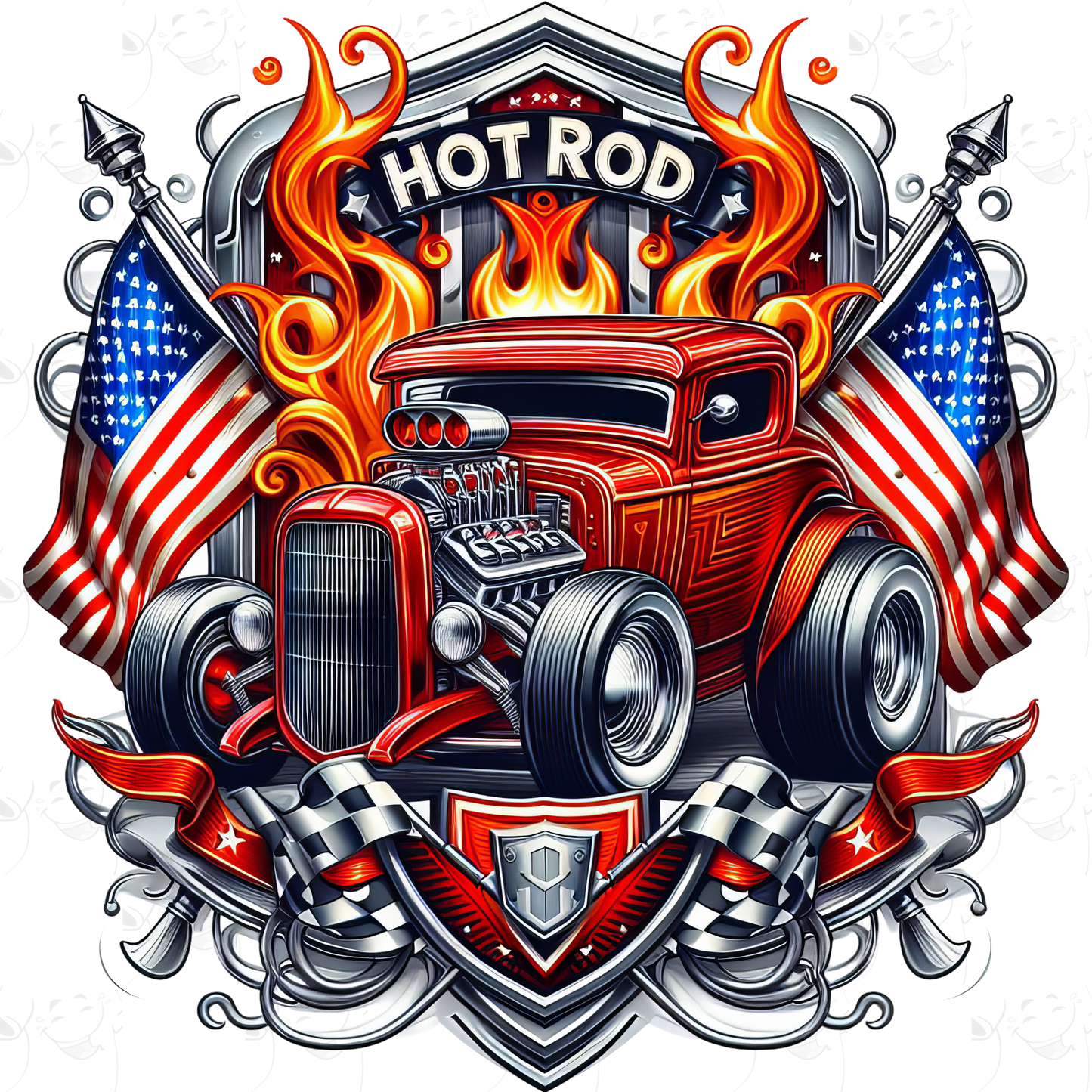 Hot Rod Flame Racer Tee